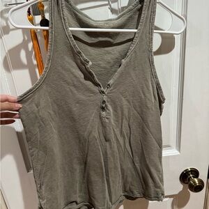 American Eagle Outfitters Sage Green Tank Top